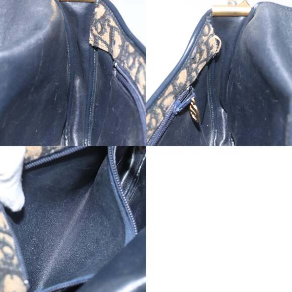 DIOR Trotter Canvas Shoulder Bag Navy - Picture 12 of 12